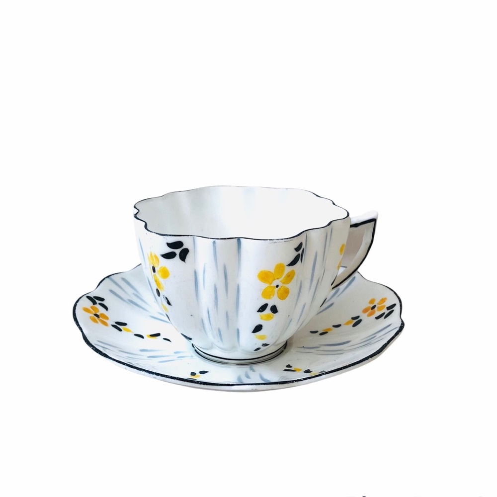 Vintage floral teacup and saucer